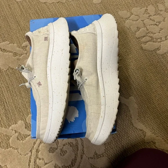 Hey Dude Wendy Peak Chambray - Cream 10 - Picture 11 of 16